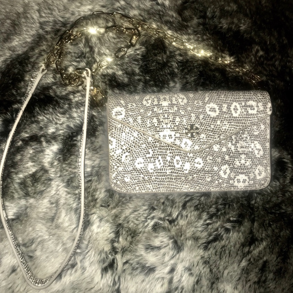 RARE Tory Burch Snakeskin Mini Crossbody Bag - Picture 4 of 8